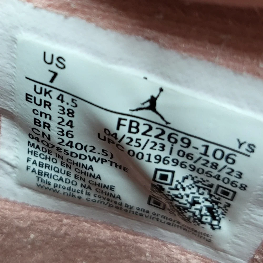 Jordan Stadium 90 Sneakers Women Size 7 Sail Dusty Rose Excellent FB2269-106